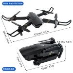 TEEROK E58 Pro Drone with Camera for Adults and Kids, 1080P HD WIFI FPV Drone, Foldable RC Quadcopter for beginners, One Key Start, Altitude Hold, App Control, 3D Flips, Toys Gifts with 2 Batteries