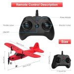 yusvwkj RC Airplane Easy to Fly EPP RC Plane with USB Charging, 2.4GHz Remote Control Glider,Suitable for Beginners, Children and Adults Red