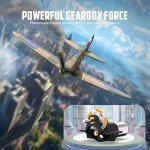 VOLANTEXRC RC Plane 4-CH Remote Control Airplane Ready to Fly Spitefire Radio Controlled Aircraft for Beginners with Xpilot Stabilization System, One Key Aerobatic (761-12 RTF)