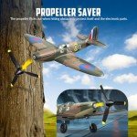VOLANTEXRC RC Plane 4-CH Remote Control Airplane Ready to Fly Spitefire Radio Controlled Aircraft for Beginners with Xpilot Stabilization System, One Key Aerobatic (761-12 RTF)