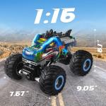 RC Dinosaur Monster Truck Toy - High Speed, LED Lights