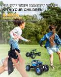 Blue Upgraded RC Rock Crawler for Kids