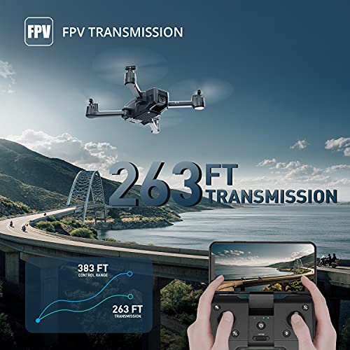 Holy Stone HS440 Foldable FPV Drone with 1080P WiFi Camera for Adults and Kids; Voice and Gesture Control RC Quadcopter with 2 Batteries for 40 Mins flight, Auto Hover, Gravity Sensor, Carrying Case