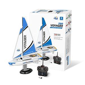 Blue 14" PLAYSTEAM Mini Wind Powered RC Sailboat