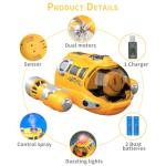 2.4GHz RC Motorboat with Lights, Spray, and 360° Rotation