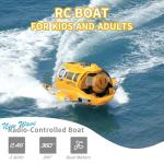2.4GHz RC Motorboat with Lights, Spray, and 360° Rotation
