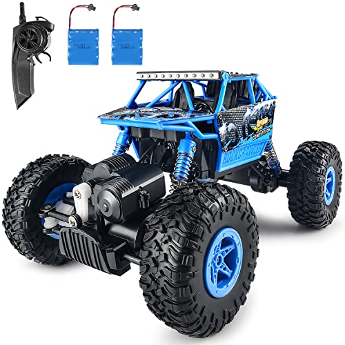 Blue Upgraded RC Rock Crawler for Kids