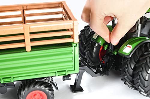 RC Truck and Trailer Set - Farm Toy with Lights/Sound