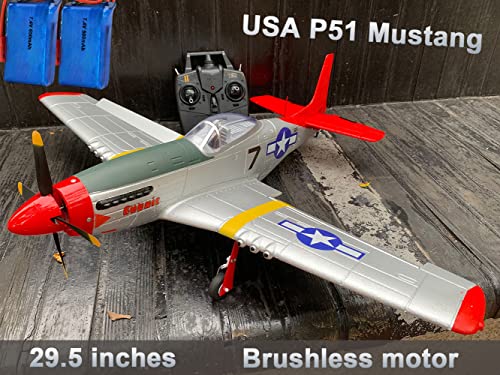 Large 29.5" P51 Mustang RC Aircraft for Professionals