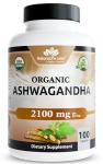 Organic Ashwagandha 2,100 mg for Stress Relief
