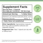 High Absorption Magnesium Glycinate 400mg - 180 Capsules