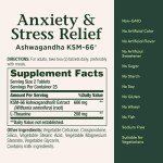 Ashwagandha KSM-66 Stress Relief Tablets, 50 Count