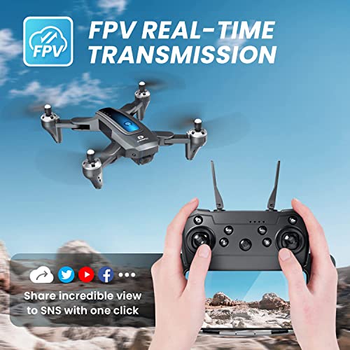DEERC D10 Foldable Drone: HD Camera, Gesture Control
