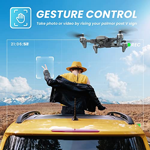DEERC D10 Foldable Drone: HD Camera, Gesture Control