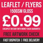 Colorful Printed Flyers in A7 to A3 Sizes