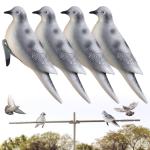 Bucherry 4 Pack Realistic Dove Decoys
