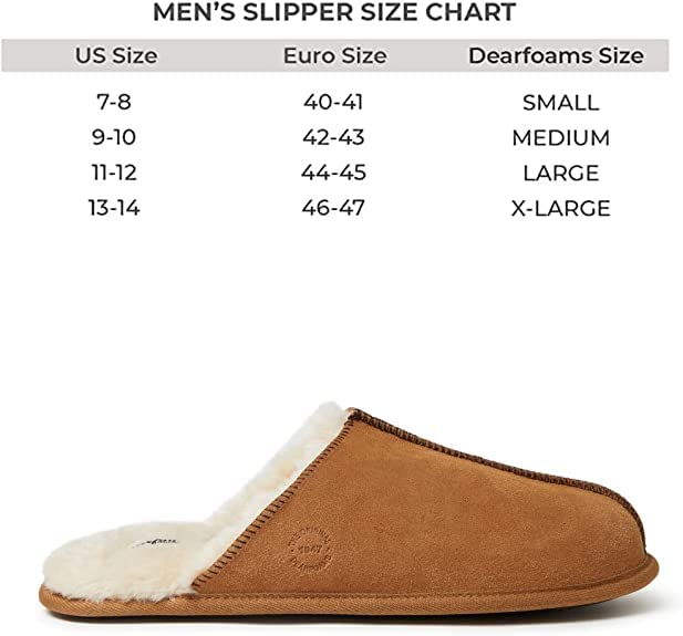Genuine Suede Closed Toe Men's Slippers - Chestnut