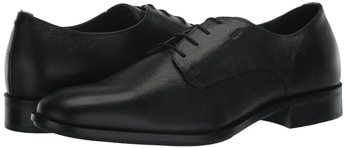 Black Leather Derby Oxford Shoes by BOSS, Size 9