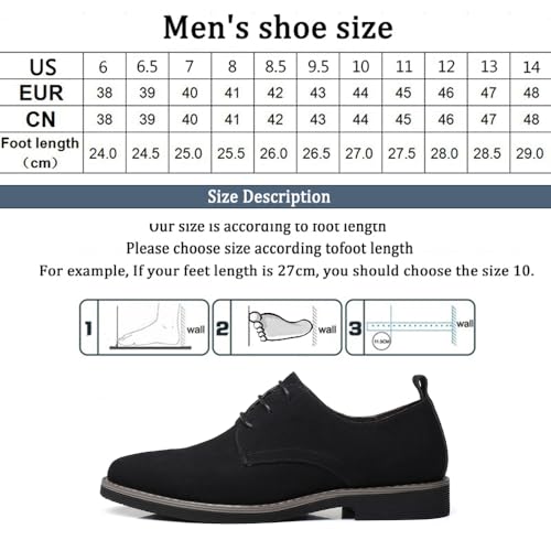 Black Suede Derby Oxfords Men's Dress Shoes Size 10