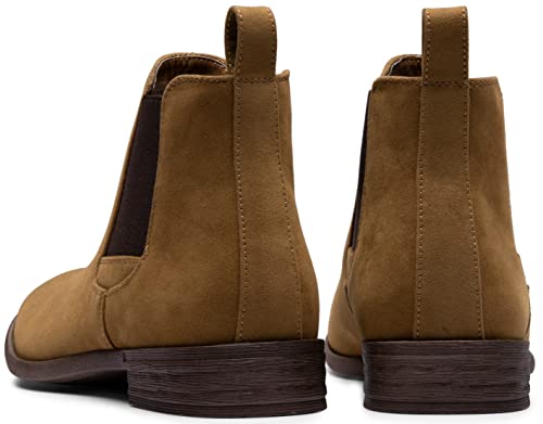 Men's Casual Tan Chelsea Ankle Dress Boots