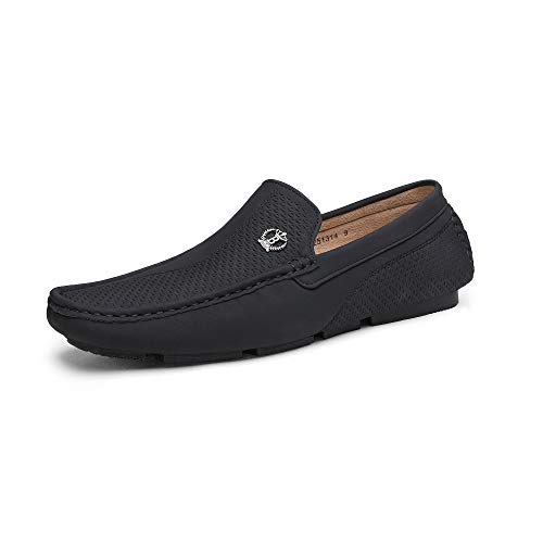 Bruno Marc Black Penny Loafers Moccasins for Men