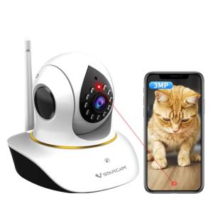 Interactive Pet Camera with Laser and Night Vision