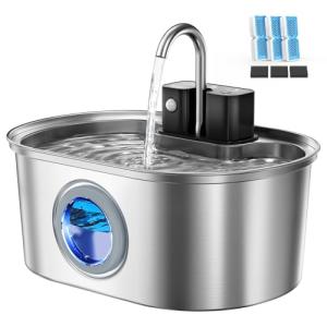 Stainless Steel Cat Water Fountain - 108oz