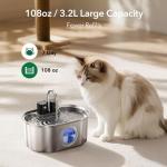 Stainless Steel Cat Water Fountain - 108oz