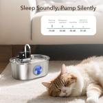 Stainless Steel Cat Water Fountain - 108oz