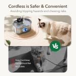 Stainless Steel Cat Water Fountain - 108oz