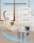 Battery Operated Stainless Steel Cat Water Fountain