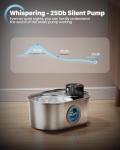 Battery Operated Stainless Steel Cat Water Fountain