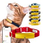 Smart Health Tracker Collar for Cats – Red
