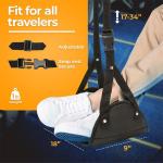 Portable Foot Hammock with Eye Mask and Earplugs