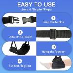 Travel Foot Rest Hammock Set for Airplanes