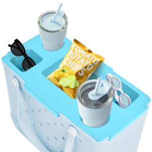Beach Bag Topper Tray with Divider Organizer