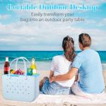 Beach Bag Topper Tray with Divider Organizer