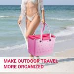 Bogg Bag Organizer Tray with Cup Holder - Rose Red