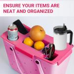 Bogg Bag Organizer Tray with Cup Holder - Rose Red
