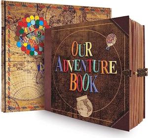 Retro Travel Diary Scrapbook Album for Couples