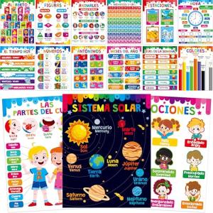 Bilingual Educational Posters for Kids - Spanish & English