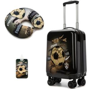 Homskiii Kids Football Hardside Suitcase Set