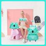 Cute Koala Kids Rolling Backpack with Wheels