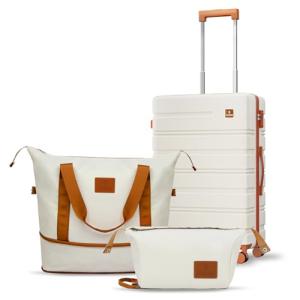 Lightweight 3-Piece QIMER Luggage Set with TSA Locks