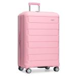 Indestructible Pink Hardshell Spinner Luggage, 26