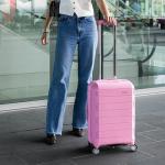 Indestructible Pink Hardshell Spinner Luggage, 26