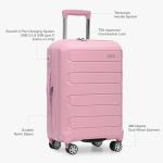 Indestructible Pink Hardshell Spinner Luggage, 26
