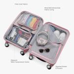 Indestructible Pink Hardshell Spinner Luggage, 26