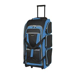 Travelers Club 30 Inch Multi-Pocket Rolling Duffel Blue