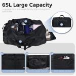 65L Foldable Duffle Bag with Shoe Compartment